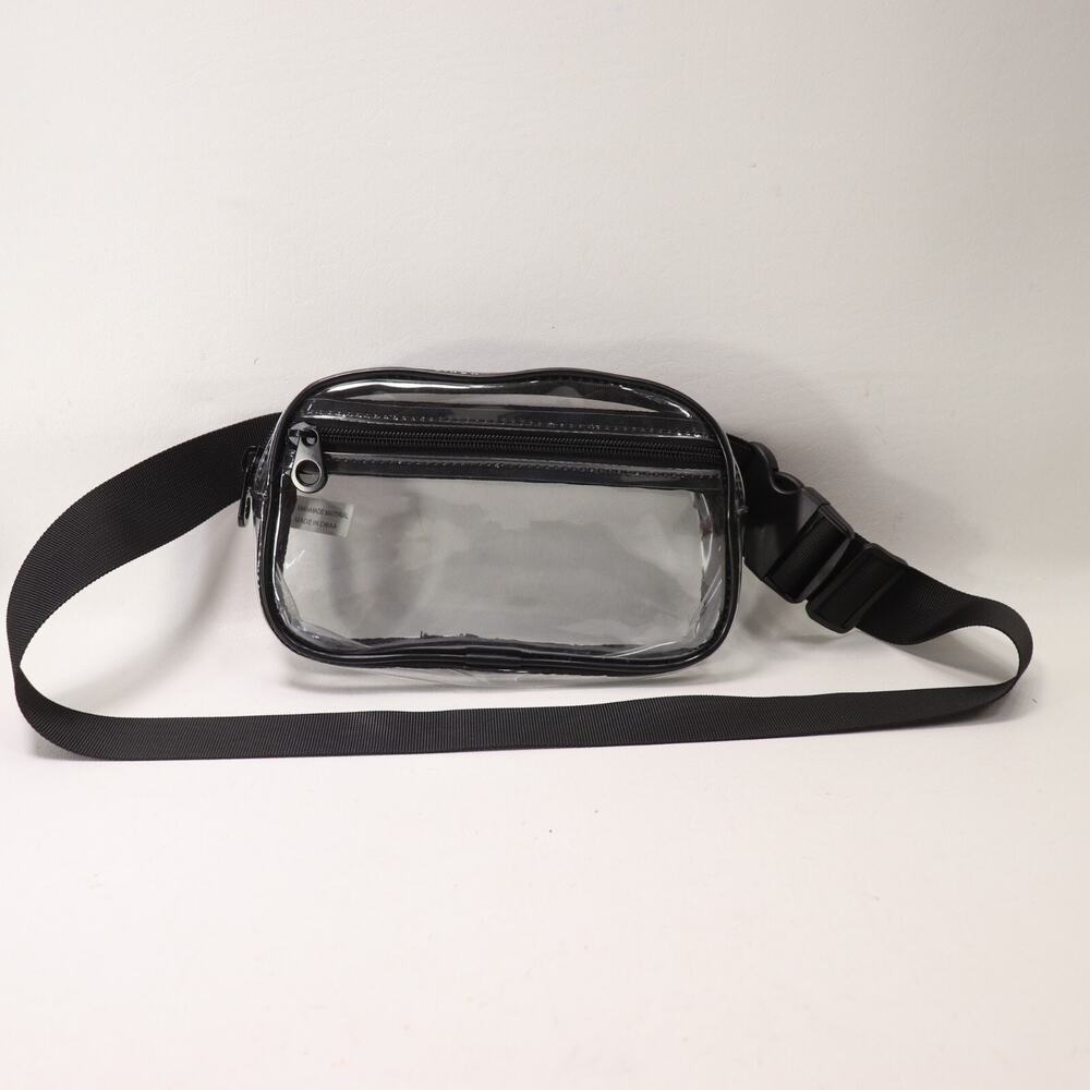 Clear Dome Fanny Pack Waist Sack Handbag S Black Nylon Adjustable Strap